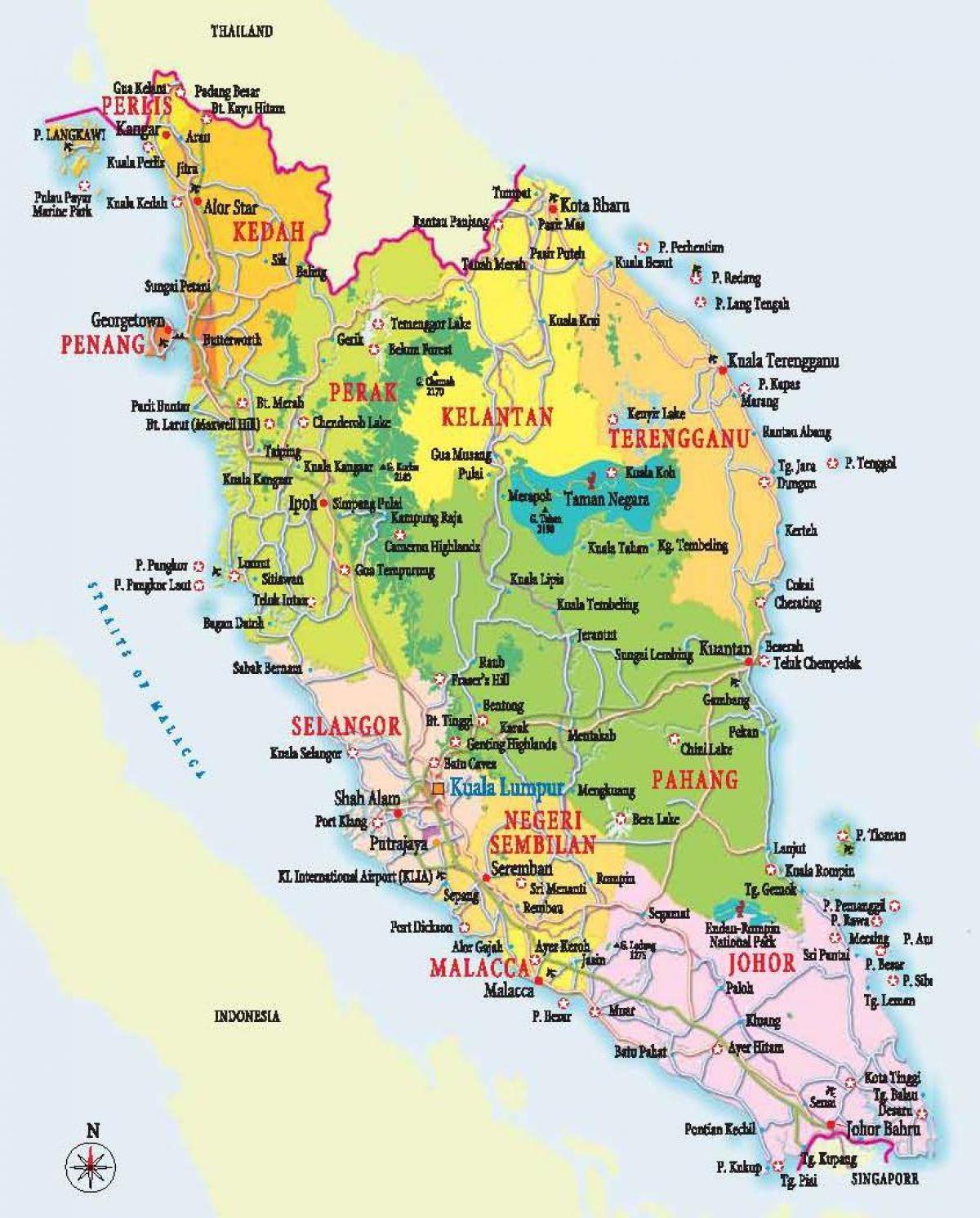 harta e perëndimit malajzi