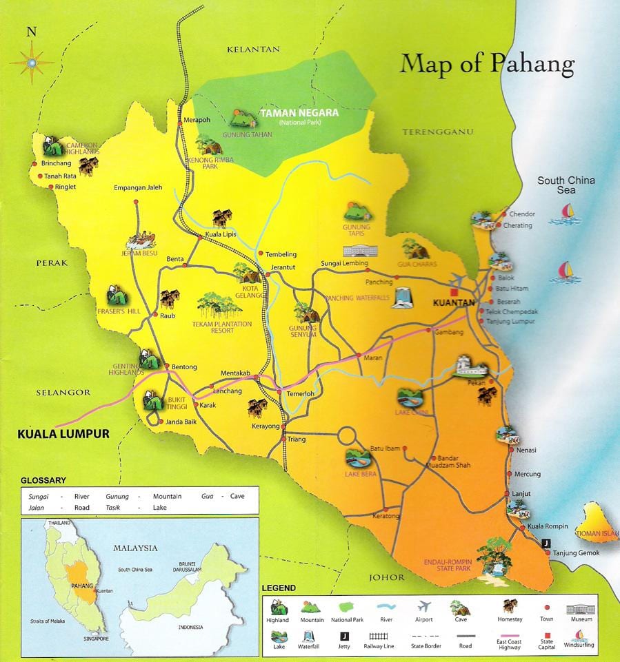 harta e pahang shtetit malajzi
