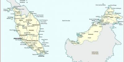 Malajzi qytetet hartë