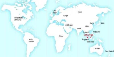Hartë të botës duke treguar malajzi