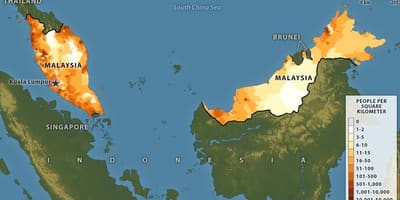 Malajzisë dendësia e popullsisë map